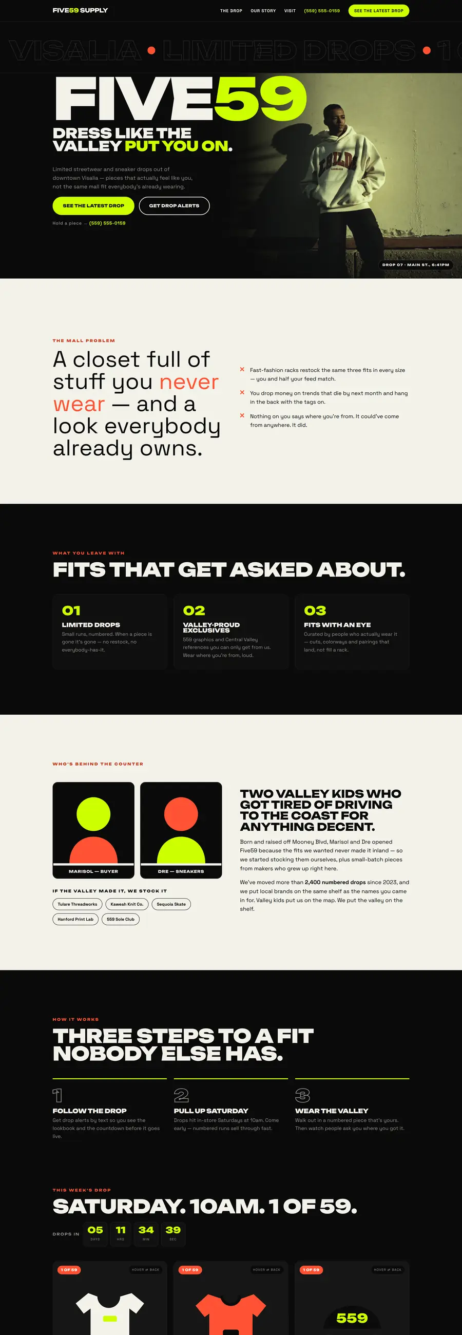 Five59 Supply Co. website design by Sequoia Web Co