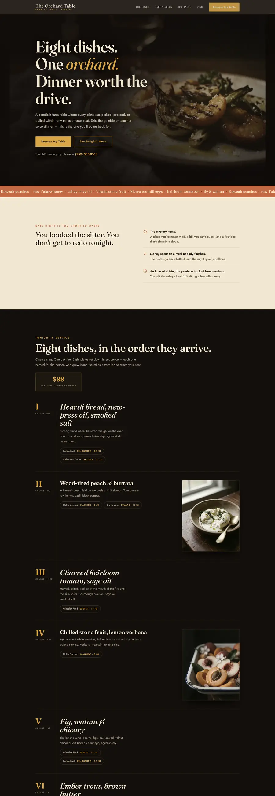 The Orchard Table website design by Sequoia Web Co